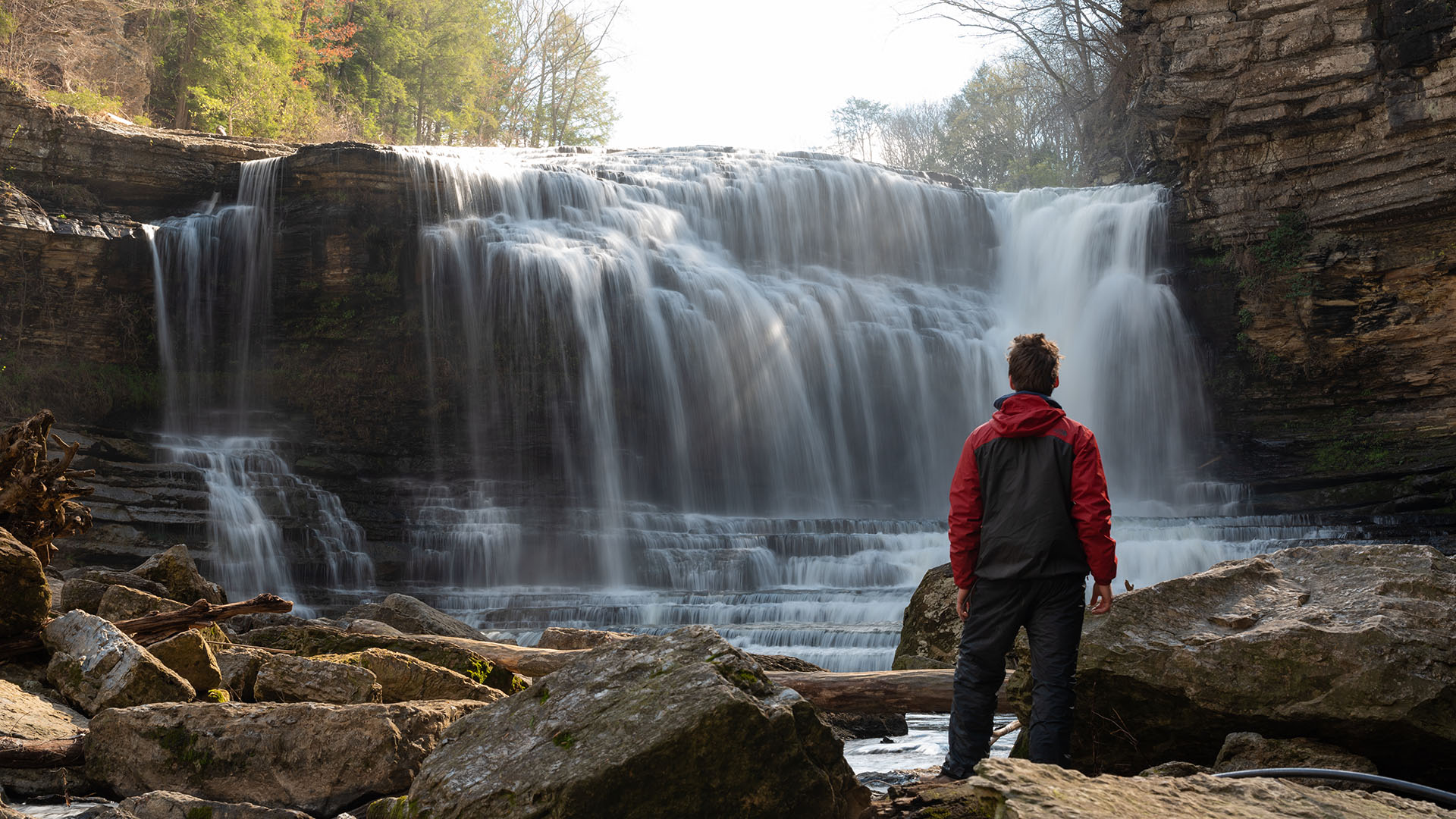 Cummins Falls is on the Blackburn Fork State Scenic River in Tennessee.